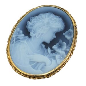 K18(18金 750) カメオブローチ